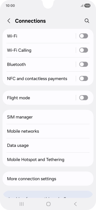 Press Mobile networks.