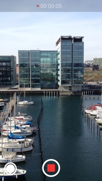 Press the stop icon to stop recording.