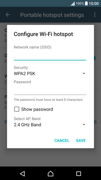Press the field below 