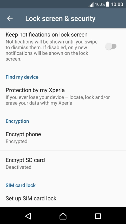 Press Set up SIM card lock.