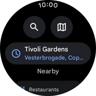 Press the search icon. Press the search icon.