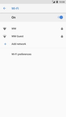 Press the required Wi-Fi network.