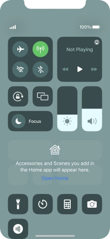 Press the flight mode icon to turn the function on or off.