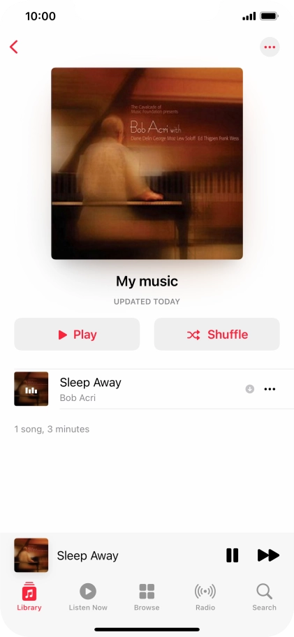 Press the song title.