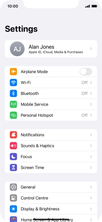 Press your Apple ID.