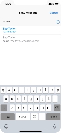 Press the required contact.