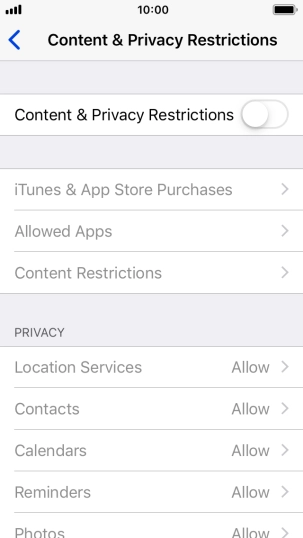 Press the indicator next to 