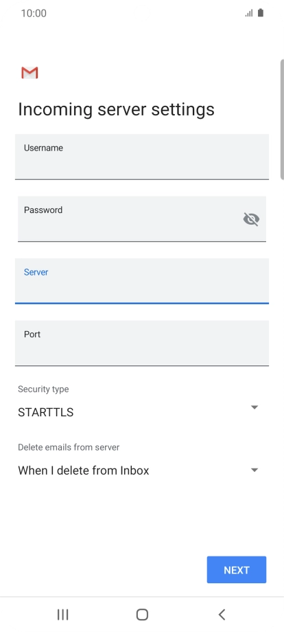 Press the field below 