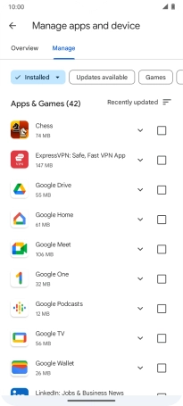 Press the required app.