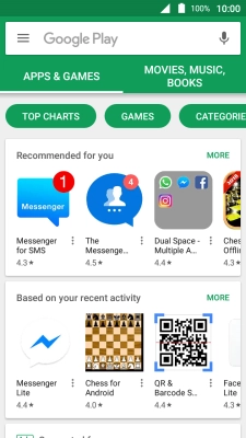 Slide your finger right starting from the left side of the screen.