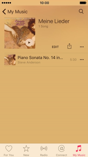 Press the required song.