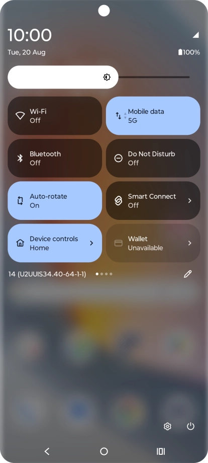 Press the settings icon.