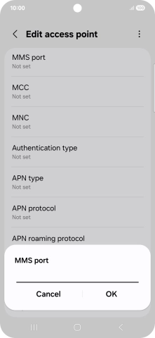 Key in 8080 and press OK.