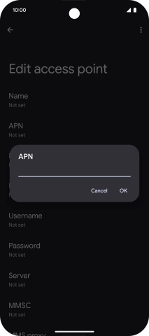 Key in live.vodafone.com and press OK.