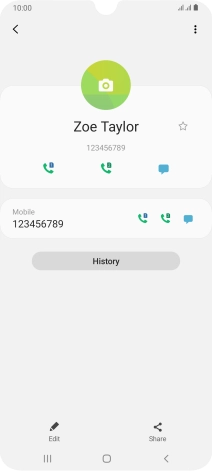 Press the Home key to return to the home screen.