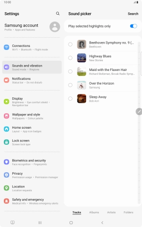 Press the required ring tones to hear them. Press the required ring tones to hear them.