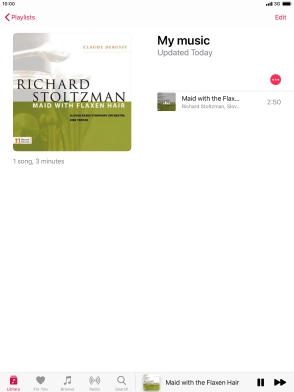 Press the song title.