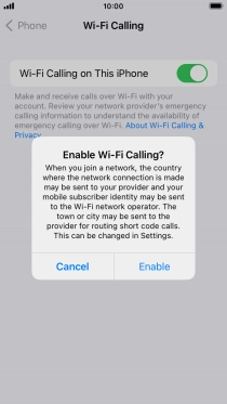 If you turn on the function, press Enable.