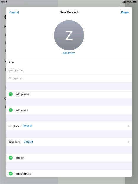 Press Last name and key in the last name.