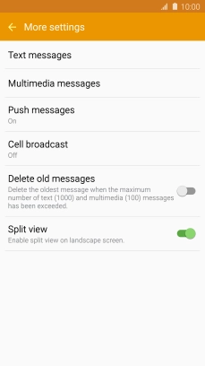 Press Text messages.