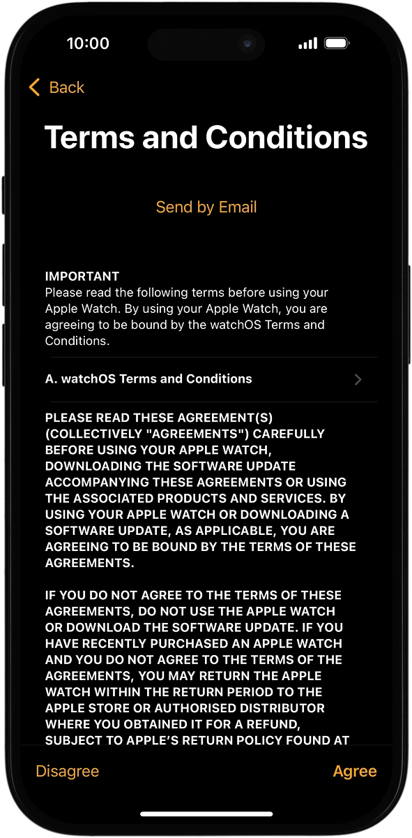 On your phone: Press Agree.