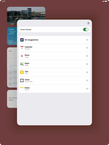 Press the indicator next to 