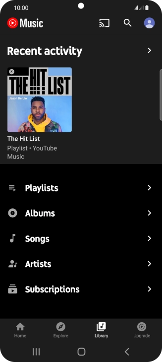 Press the required category and go to the required audio file.