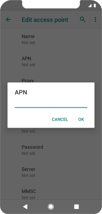 Key in live.vodafone.com and press OK.