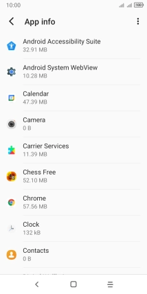 Press the required app.