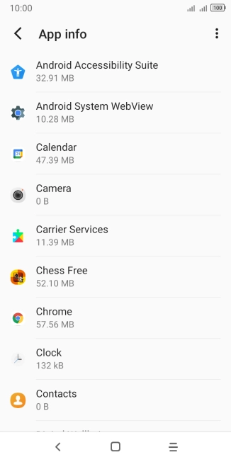 Press the required app.