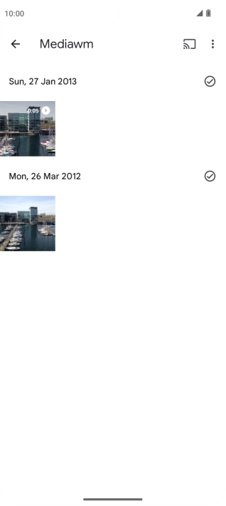 Press and hold the required picture or video.