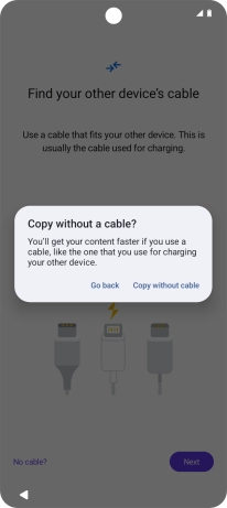 Press Copy without cable.