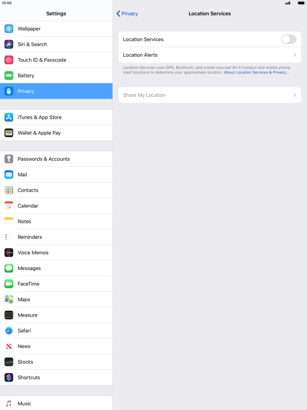 Press the indicator next to Press the indicator next to