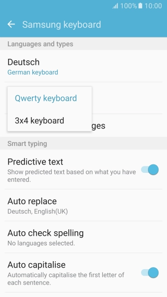 Press Qwerty keyboard.
