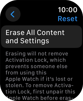 Press Erase All Content and Settings. Press Erase All Content and Settings.