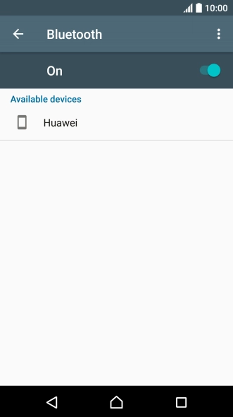Press the required Bluetooth device and follow the instructions on the screen to pair the device with your phone.