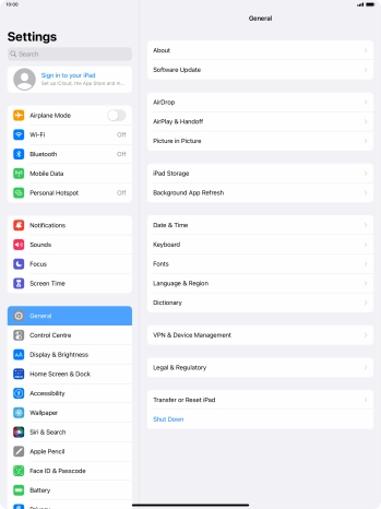Press Sign in to your iPad. Press Sign in to your iPad.