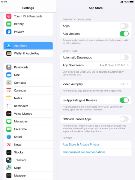Press the indicator next to 