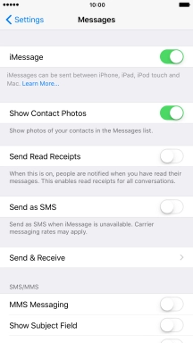 Press the indicator next to 