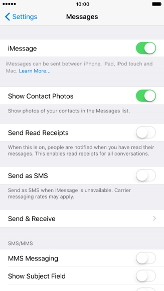 Press the indicator next to 