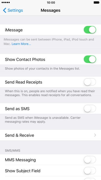 Press the indicator next to 