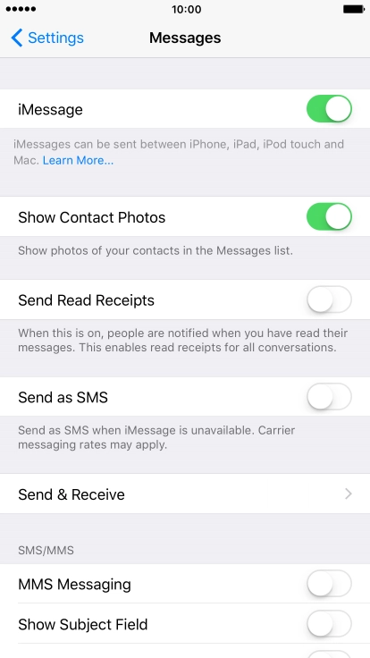 Press the indicator next to 