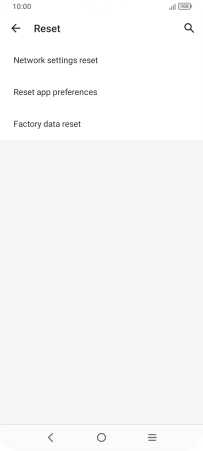 Press Factory data reset.