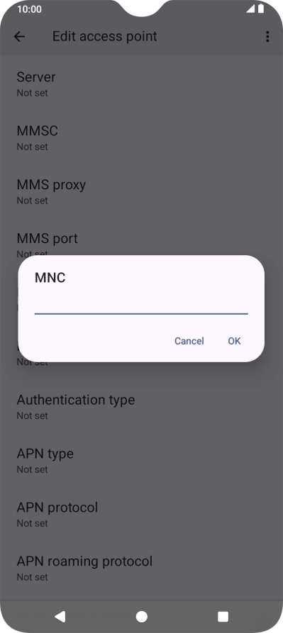 Key in 03 and press OK.