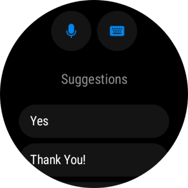 Press the microphone icon and follow the instructions on the screen to record and send the required reply. Press the microphone icon and follow the instructions on the screen to record and send the required reply.