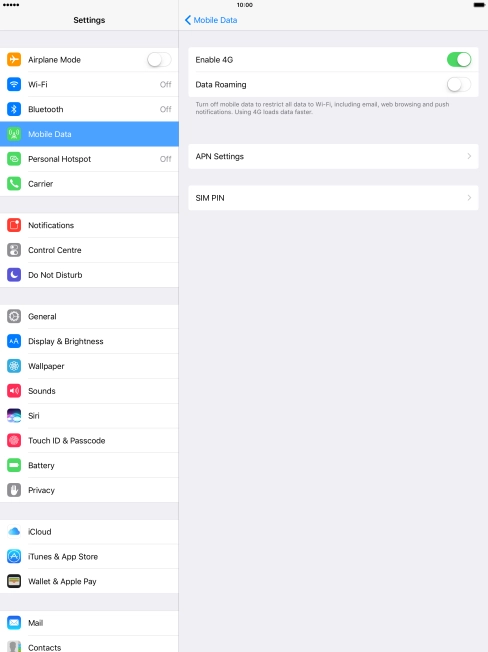 Press the indicator next to 