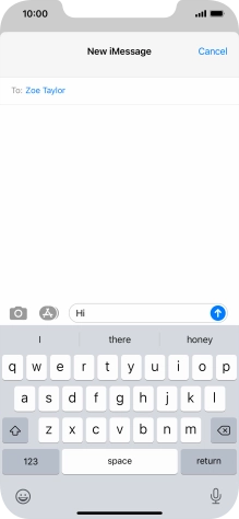 Press the send icon.