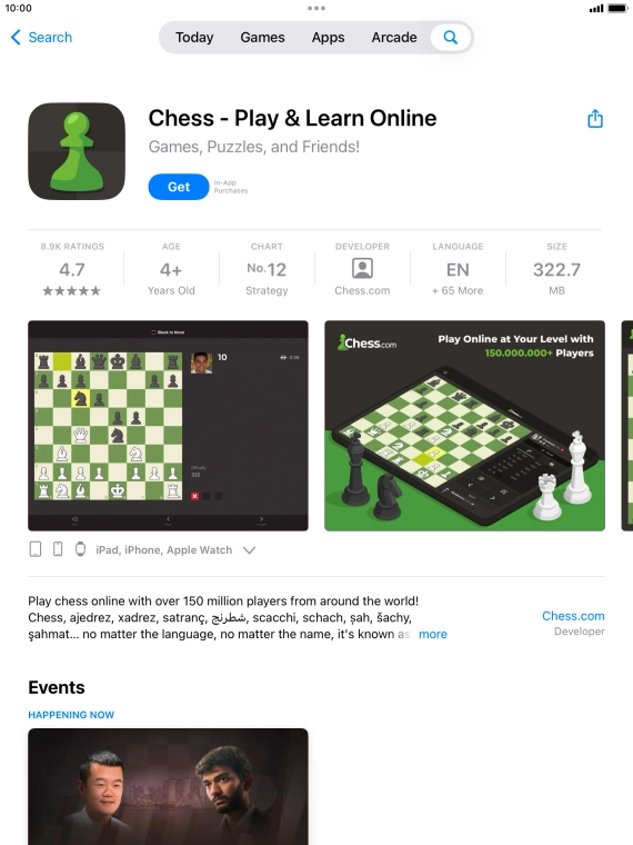 Press Get and follow the instructions on the screen to install the app.