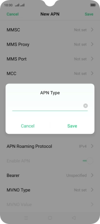 Key in default and press Save. Key in default and press Save.