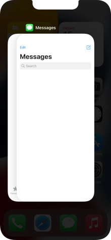Slide upwards on the required application to end it.